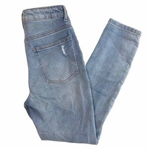 Ashley Mason Jeans Womens size 5 Blue Distressed Denim Light Wash
